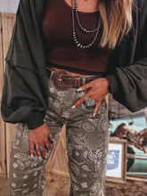 Load image into Gallery viewer, Darby Barrel Jean (Olive)