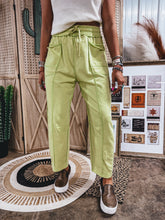 Load image into Gallery viewer, Bindi Barrel Pants (Lime)