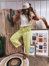 Load image into Gallery viewer, Bindi Barrel Pants (Lime)