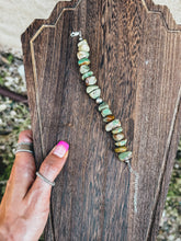 Load image into Gallery viewer, Green Turquoise Nugget Bracelet
