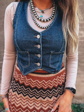 Load image into Gallery viewer, Collins Denim Vest (Dark)
