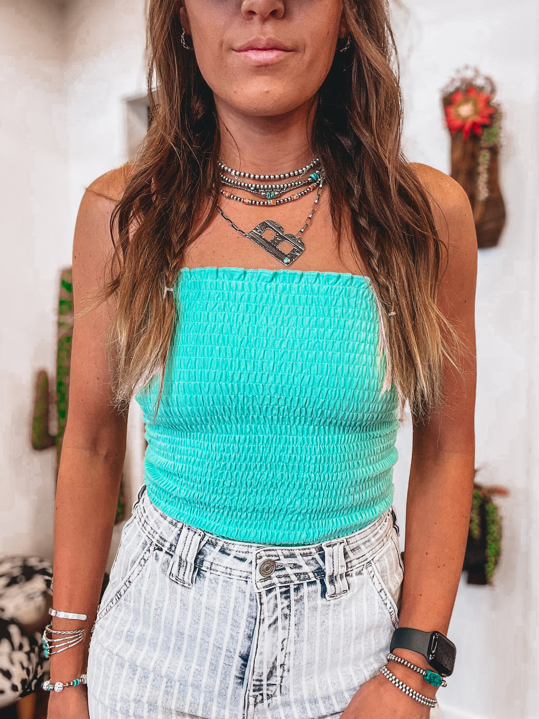 Tova Tube Top (Teal)