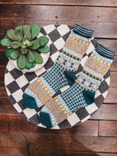 Load image into Gallery viewer, Dusty Prairie Socks (Teal)
