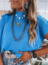 Load image into Gallery viewer, Dottie Top (Electric Blue)

