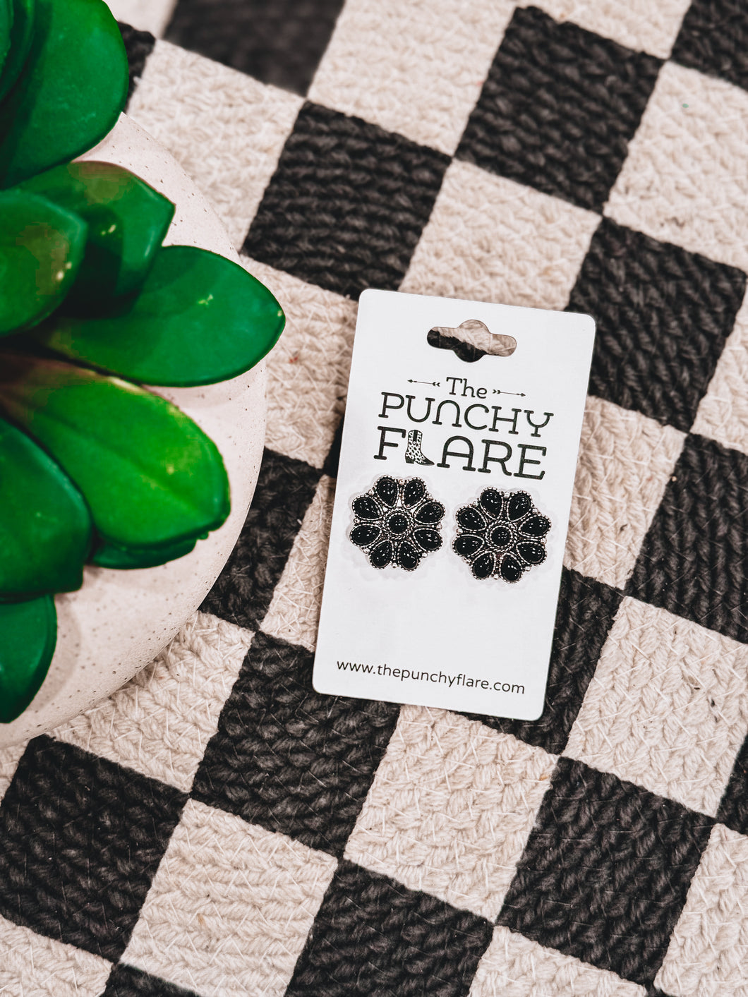 Rosa Earrings (Black)