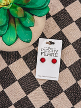 Load image into Gallery viewer, Red Stud Earrings
