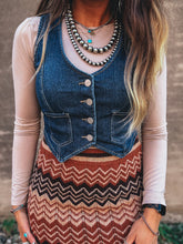 Load image into Gallery viewer, Collins Denim Vest (Dark)
