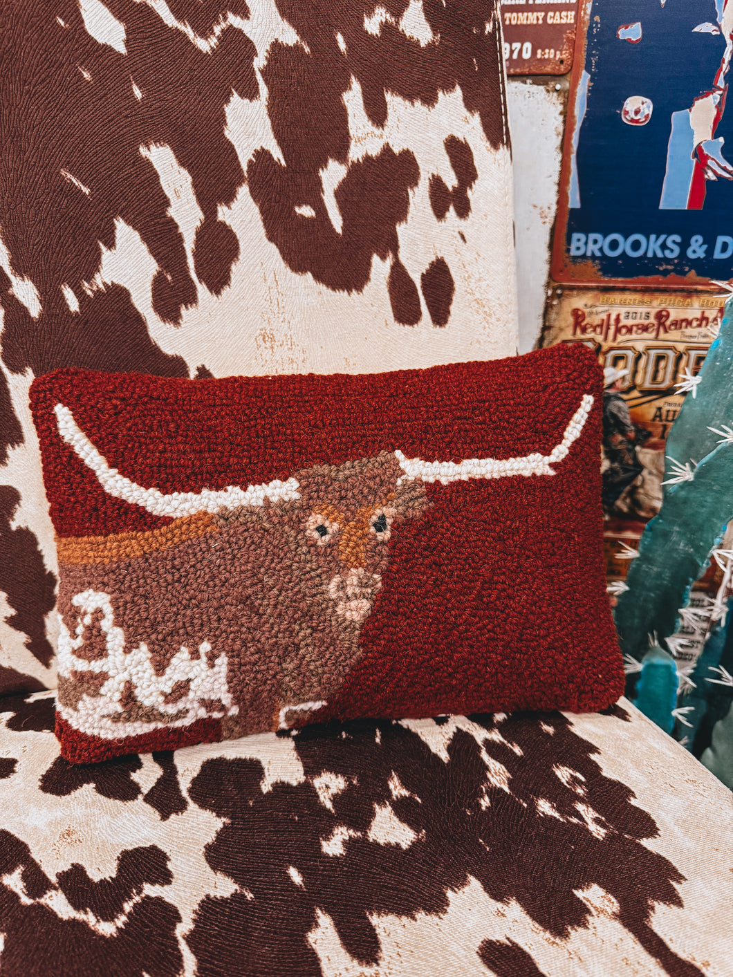 Longhorn Mini Pillow