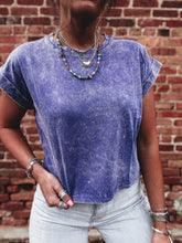 Load image into Gallery viewer, Trulee Tee (Vintage Indigo)
