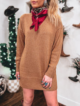 Load image into Gallery viewer, Midvale Sweater Dress (Camel)
