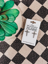 Load image into Gallery viewer, Rope Cross Earrings
