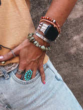 Load image into Gallery viewer, Green Turquoise Nugget Bracelet
