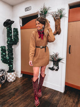 Load image into Gallery viewer, Midvale Sweater Dress (Camel)
