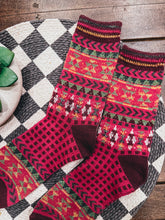 Load image into Gallery viewer, Dusty Prairie Socks (Berry)
