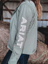 Load image into Gallery viewer, Ariat Logo Softshell Jacket (Sea Spray)
