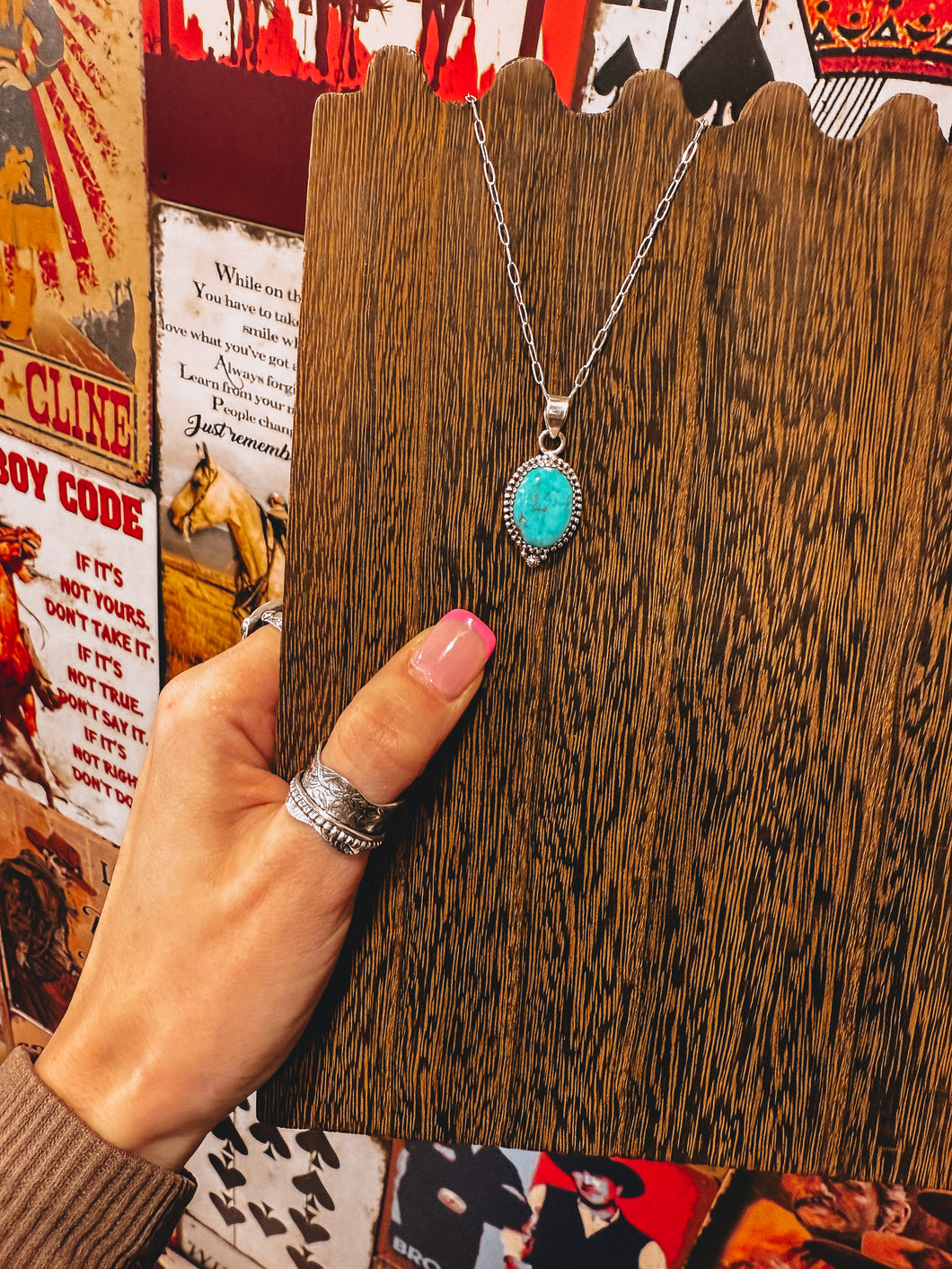 Oval Turquoise Necklace