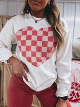 Load image into Gallery viewer, Checkered Heart Crew
