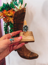 Load image into Gallery viewer, Turquoise Cluster Adjustable Ring #1
