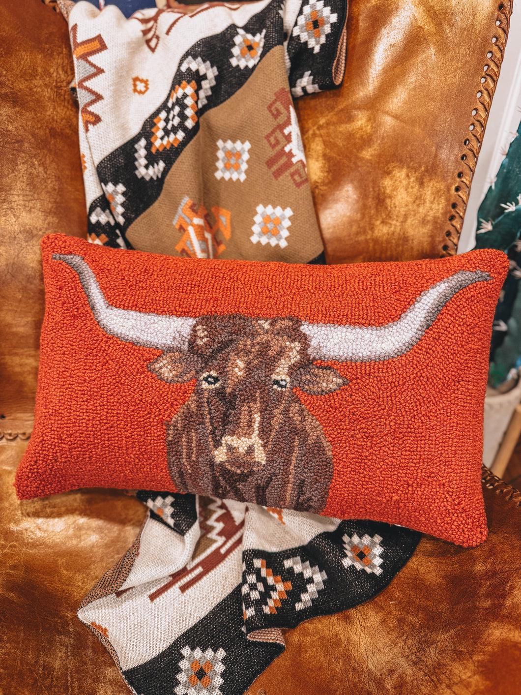 Lenny Longhorn Pillow