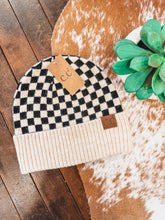 Load image into Gallery viewer, Checker Beanie (Cream)
