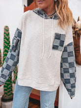 Load image into Gallery viewer, Chayce Checkered Denim Hoodie
