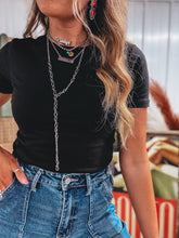 Load image into Gallery viewer, Kelly Cropped Tee (Black)
