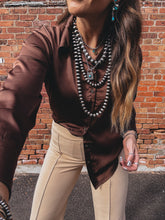 Load image into Gallery viewer, Winnie Button Up (Brown)
