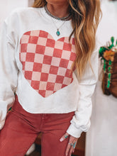 Load image into Gallery viewer, Checkered Heart Crew
