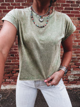 Load image into Gallery viewer, Trulee Tee (Vintage Olive)
