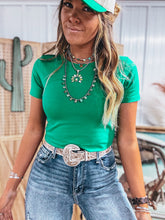 Load image into Gallery viewer, Kelly Cropped Tee (Green)
