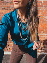 Load image into Gallery viewer, Winnie Button Up (Teal)
