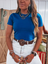 Load image into Gallery viewer, Kelly Cropped Tee (Royal Blue)

