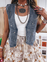 Load image into Gallery viewer, Hey Stud Denim Vest
