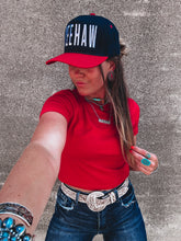 Load image into Gallery viewer, Kelly Cropped Tee (Red)
