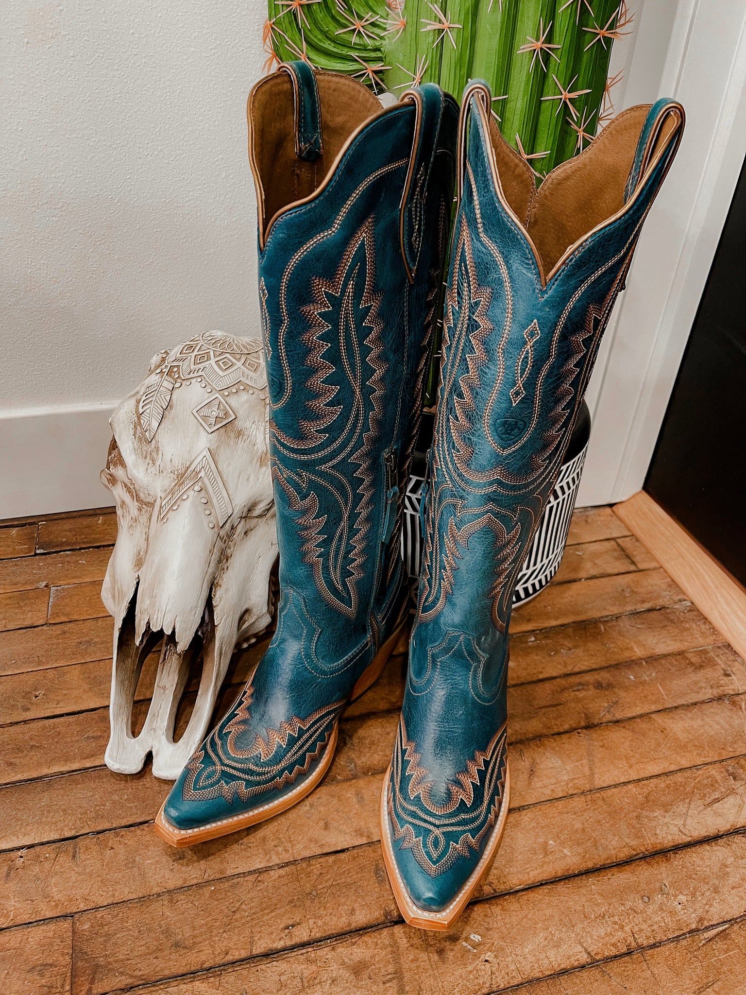Ariat Casanova Western Boot (Turquoise) The Punchy Flare