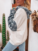 Load image into Gallery viewer, Chayce Checkered Denim Hoodie
