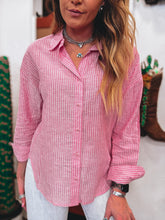 Load image into Gallery viewer, Kate Button Up (Pink)
