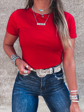 Load image into Gallery viewer, Kelly Cropped Tee (Red)
