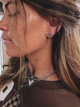 Load image into Gallery viewer, Rope Cross Earrings
