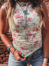 Load image into Gallery viewer, Zoie Tank (Lime Floral)
