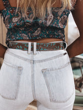 Load image into Gallery viewer, Sterling Belt (Brown/Turq)
