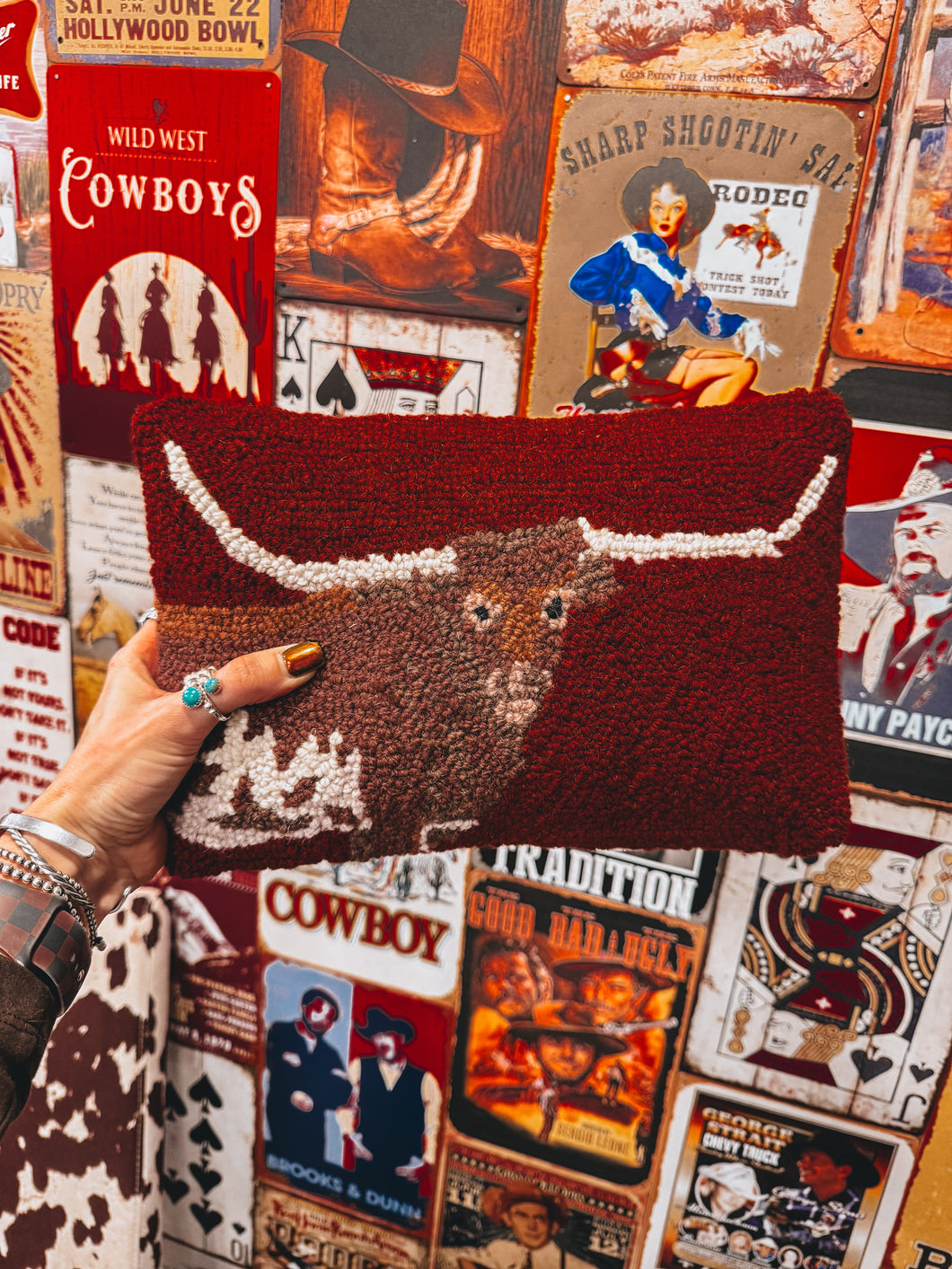 Longhorn Mini Pillow