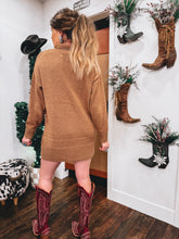 Load image into Gallery viewer, Midvale Sweater Dress (Camel)
