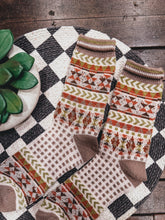 Load image into Gallery viewer, Dusty Prairie Socks (Tan)
