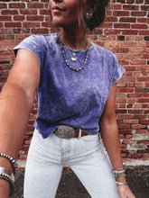 Load image into Gallery viewer, Trulee Tee (Vintage Indigo)
