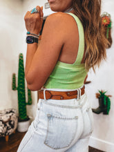 Load image into Gallery viewer, Jackie Cropped Tank (Lime)
