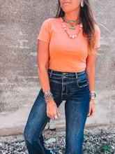 Load image into Gallery viewer, Kelly Cropped Tee (Coral)
