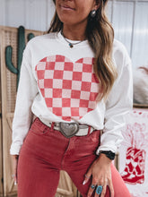 Load image into Gallery viewer, Checkered Heart Crew
