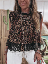 Load image into Gallery viewer, Leopard Lace Top

