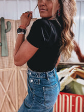 Load image into Gallery viewer, Kelly Cropped Tee (Black)
